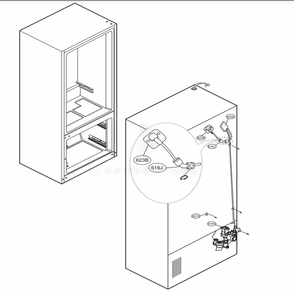Valve And Water Tube Parts Diagram and Parts List for 73133 ASTCSE2 LG Refrigerator