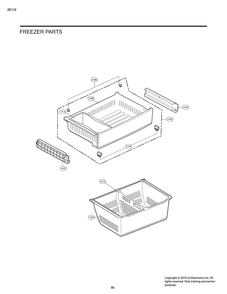 Freezer Parts Diagram and Parts List for GM-B258NKNM ASBCNA0 LG Refrigerator