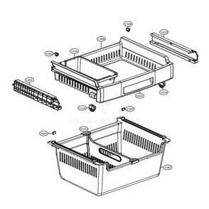 Freezer Parts Diagram and Parts List for 71329 AWBCSE0 LG Refrigerator
