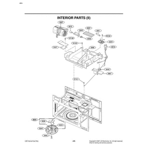 Section 4 Diagram and Parts List for LMV1680ST CSBELGA LG Microwave Oven Combo