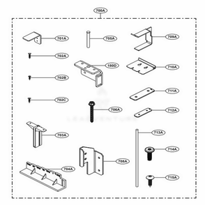 Installation Part 1 Diagram and Parts List for SKSCF3001P ASWCNA0 LG Range