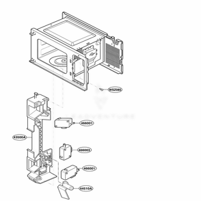 Latch Board Parts Diagram and Parts List for 87310 CWHESEC LG Range