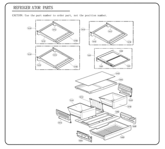 Refrigerator Parts Diagram and Parts List for 79572493610  Kenmore Refrigerator