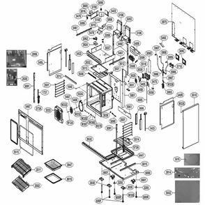 30-Inch Cavity Parts Diagram and Parts List for SKSDR480GS ASTLSGN LG Range