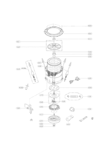 Tub Assembly Parts Diagram and Parts List for WT1201CV  LG Washer