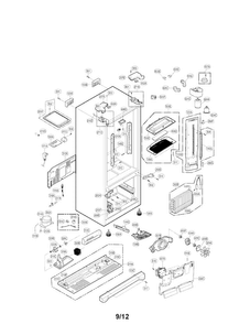 Case Parts Diagram and Parts List for LFX25974SB 01 LG Refrigerator