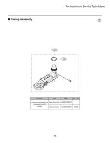 Casing Assembly Diagram and Parts List for SKSDW2411S ASTESNA LG Dishwasher
