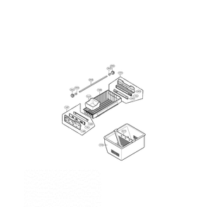 Freezer Diagram and Parts List for LFX25961SB 00 LG Refrigerator