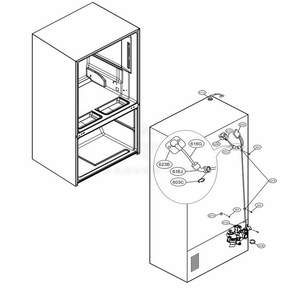 Valve And Water Tube Parts Diagram and Parts List for LFXS32766S ASTCNA1 LG Refrigerator