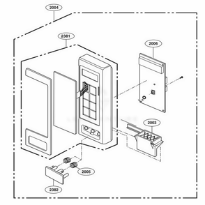 Controller Parts Diagram and Parts List for LCRT2010BD CBDEBBY LG Wall Oven