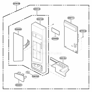 Part Location Diagram of 4781W1M240T LG CONTROLLER ASSEMBLY,KEYP