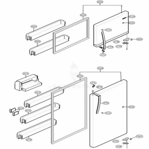 Door Parts Diagram and Parts List for 79439 AWBCSE4 LG Refrigerator