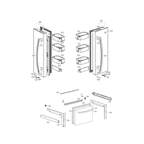 Door Diagram and Parts List for LFCS22520S 00 LG Refrigerator