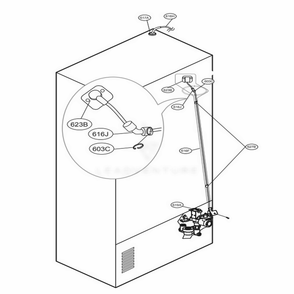 Valve And Water Tube Parts Diagram and Parts List for LRMXC1803S ASTCNA0 LG Refrigerator