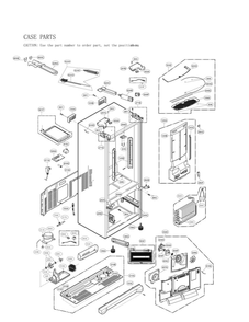 Case Parts Diagram and Parts List for LFX28968SB 03 LG Refrigerator