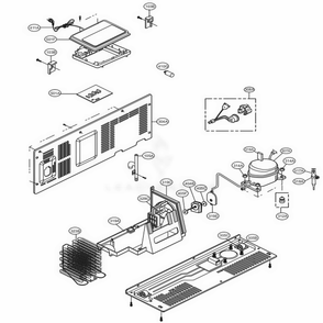 Machine Compartment Diagram and Parts List for 51867 ASBCSE2 LG Refrigerator