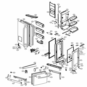Part Location Diagram of ABQ72940054 LG CASE ASSEMBLY,PCB