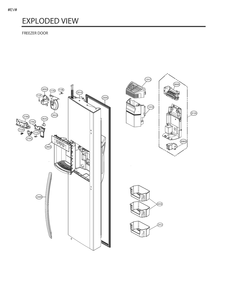 Freezer Door Diagram and Parts List for GM-J227NSYM ASTCSE4 LG Refrigerator