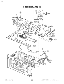Interior Parts 2 Diagram and Parts List for MQ1724FSDL CFSESTD LG Microwave