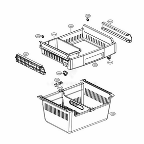 Freezer Parts Diagram and Parts List for LFC24770SB AWBCNA2 LG Refrigerator