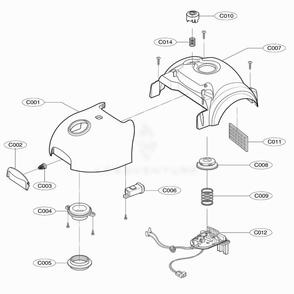 Part Location Diagram of 3550FI1607J LG COVER,FILTER