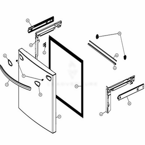 Door Part 3 Diagram and Parts List for LRFDC2406S ASTCNA0 LG Refrigerator