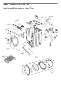 Diagram 2 Diagram and Parts List for W3S3CVKKNNS ANSEEUS LG Washer