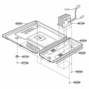 Base Plate Parts Diagram and Parts List for 88929 BKESEC LG Range