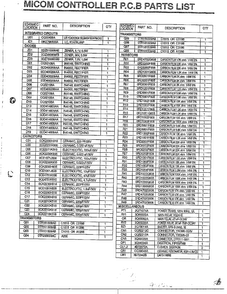 Complete P.c.b. Controller Ass`y Page 3 Diagram and Parts List for MA-884M  LG Microwave