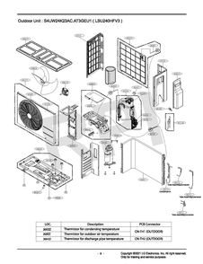 Diagram Diagram and Parts List for LSU240HFV3  LG Air Conditioner