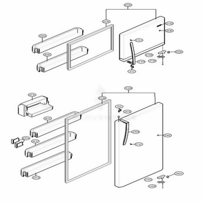 Door Parts Diagram and Parts List for 78032 ASWCSE5 LG Refrigerator