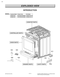 Introduction Diagram and Parts List for FH4767SS ASTESGN LG Range