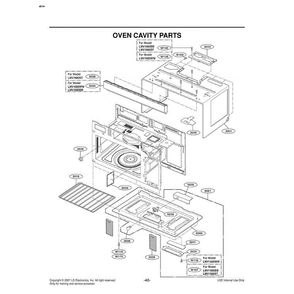 Section 3 Diagram and Parts List for LMV1680ST CSBELGA LG Microwave Oven Combo