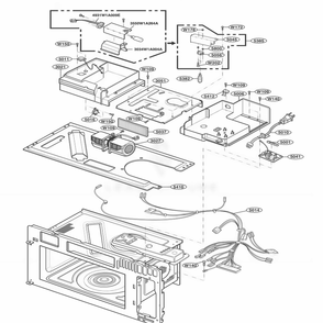 Interior Parts 2 Diagram and Parts List for 80822 AW1ESEA LG Wall Oven