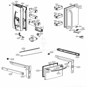 Part Location Diagram of ADD76197004 LG DOOR FOAM ASSEMBLY,REFRIGERATOR