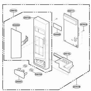 Control Panel Parts Diagram and Parts List for KCMS185JBT CBSEKAD LG Wall Oven