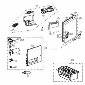 Ice Maker And Ice Bin Parts Diagram and Parts List for LRFVS3006D ASBCNA1 LG Refrigerator
