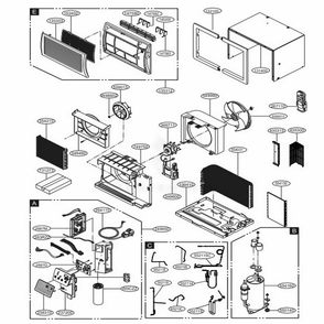 Main Diagram and Parts List for LT1430CNR AT3AUSB LG Air Conditioner