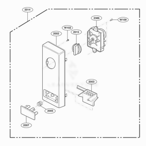 Control Panel Parts Diagram and Parts List for LD510D AGRQAMA LG Wall Oven