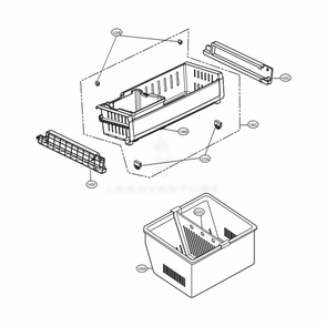 Freezer Parts Diagram and Parts List for LFX25973ST ASTCNA4 LG Refrigerator