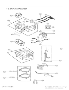 Dispenser Assembly Diagram and Parts List for FH2F8ADYK8 ABSEEUS LG Washer
