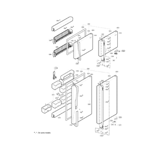 Part Location Diagram of 3581JJ8012F LG Door Assembly,Freezer