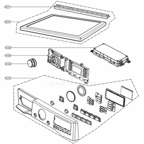 Control Panel And Plate Assembly Diagram and Parts List for DLGX3571V ASSEEUS LG Dryer