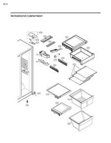 Refrigerator Compartment Diagram and Parts List for GM-L237ZQHL ABICSE0 LG Refrigerator