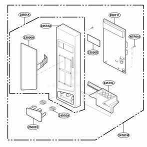 Control Panel Parts Diagram and Parts List for KCMS185JBT0 ABSEKAD LG Range