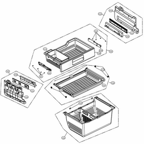Freezer Parts Diagram and Parts List for 72059 AWBCSE0 LG Refrigerator