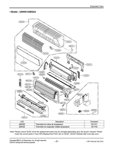 Diagram 1 Diagram and Parts List for USNW123BSA5 ANWBEUS LG Air Conditioner