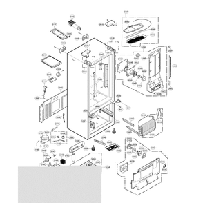Case Diagram and Parts List for LFXS24623S 01 LG Refrigerator