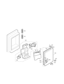 Ice Maker Parts Diagram and Parts List for LFX31925ST 06 LG Refrigerator