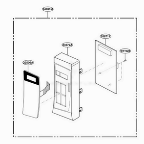 Controller Parts Diagram and Parts List for MAB745W01 CW3EBBY LG Microwave